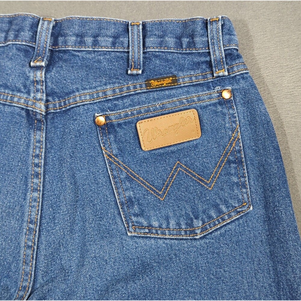 *Wrangler Jeans Men's 34x34 Fits 32x32 Blue 1013MWZ Cowboy Cut Western Rodeo